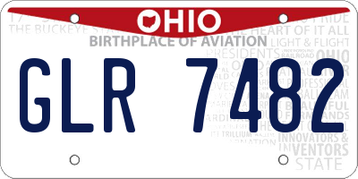 OH license plate GLR7482