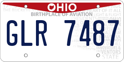 OH license plate GLR7487