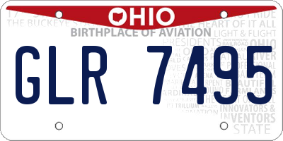 OH license plate GLR7495