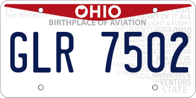 OH license plate GLR7502
