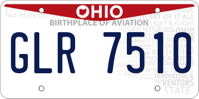 OH license plate GLR7510