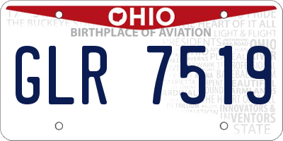 OH license plate GLR7519