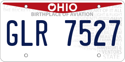OH license plate GLR7527