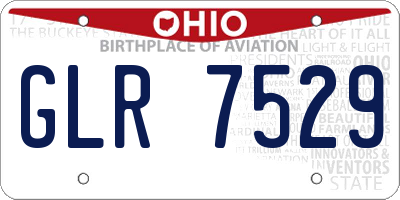 OH license plate GLR7529