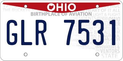 OH license plate GLR7531
