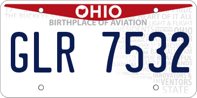 OH license plate GLR7532
