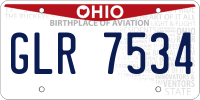 OH license plate GLR7534