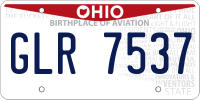 OH license plate GLR7537