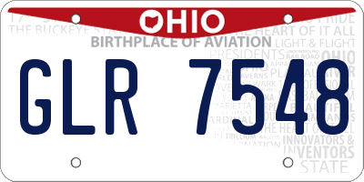 OH license plate GLR7548