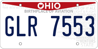 OH license plate GLR7553