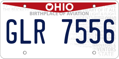 OH license plate GLR7556
