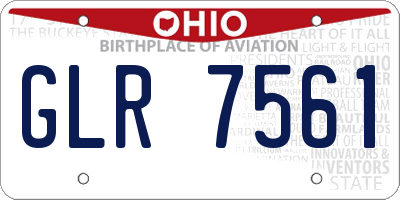 OH license plate GLR7561