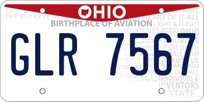 OH license plate GLR7567