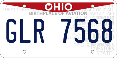 OH license plate GLR7568