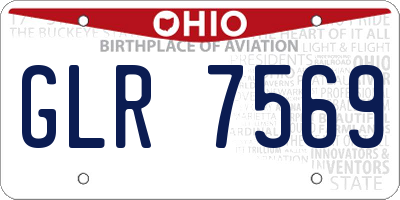 OH license plate GLR7569