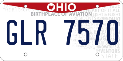 OH license plate GLR7570