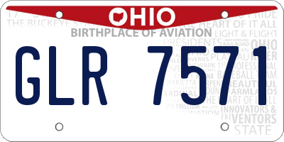 OH license plate GLR7571