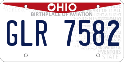 OH license plate GLR7582
