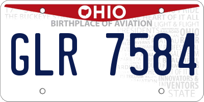 OH license plate GLR7584