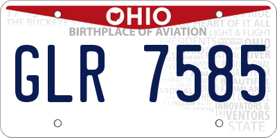 OH license plate GLR7585