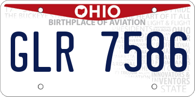 OH license plate GLR7586