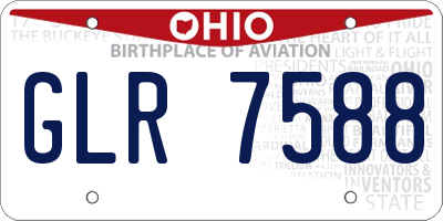 OH license plate GLR7588