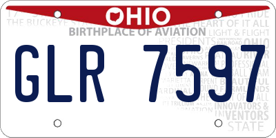OH license plate GLR7597