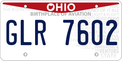 OH license plate GLR7602