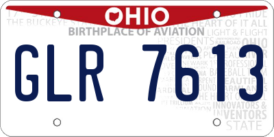 OH license plate GLR7613