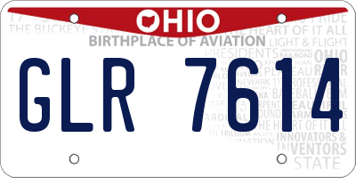 OH license plate GLR7614