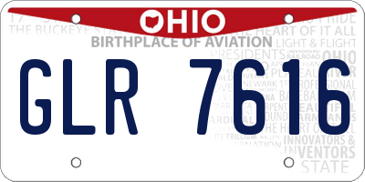 OH license plate GLR7616