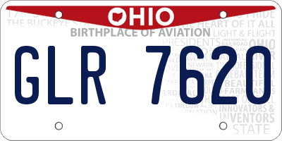 OH license plate GLR7620