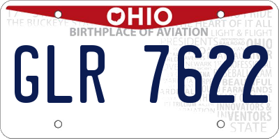 OH license plate GLR7622