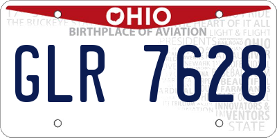 OH license plate GLR7628
