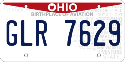 OH license plate GLR7629