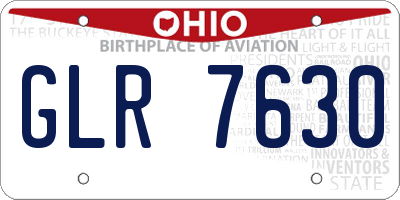 OH license plate GLR7630