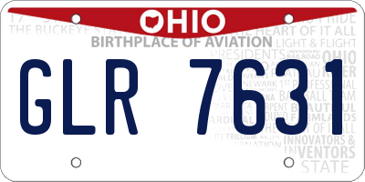 OH license plate GLR7631