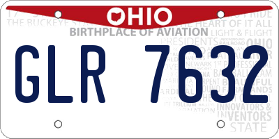 OH license plate GLR7632