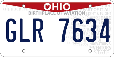 OH license plate GLR7634
