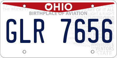 OH license plate GLR7656