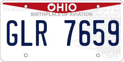 OH license plate GLR7659