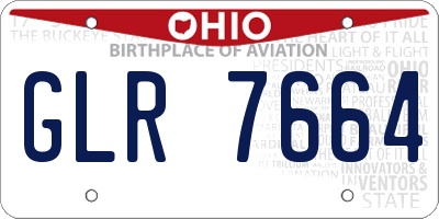 OH license plate GLR7664