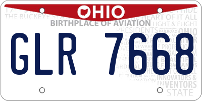 OH license plate GLR7668