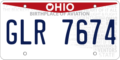 OH license plate GLR7674