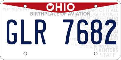 OH license plate GLR7682
