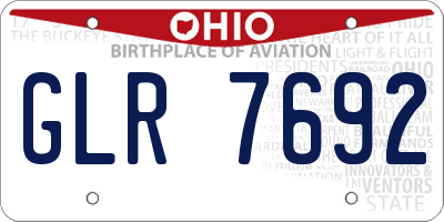 OH license plate GLR7692