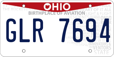 OH license plate GLR7694