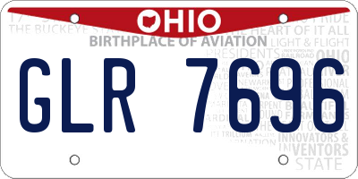 OH license plate GLR7696