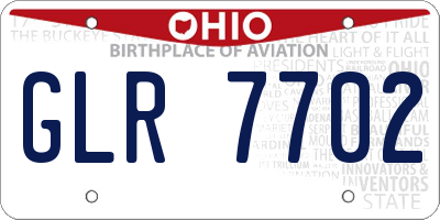 OH license plate GLR7702