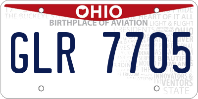 OH license plate GLR7705